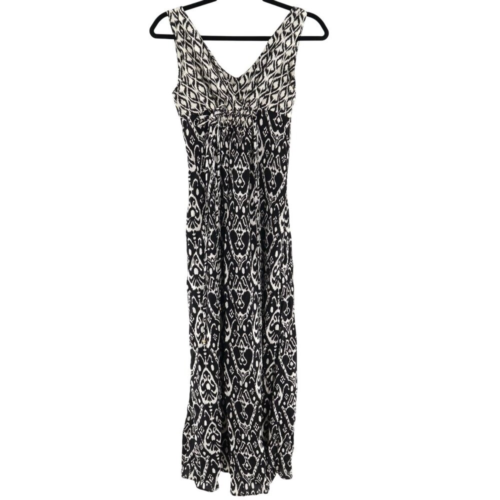 Mossimo Midi Dress Women XS Black Boho Eclectic Hippie Resort Wear Beachy Cruise
